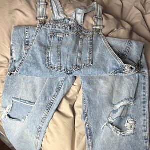 H&M Divided Light Blue Denim Overalls